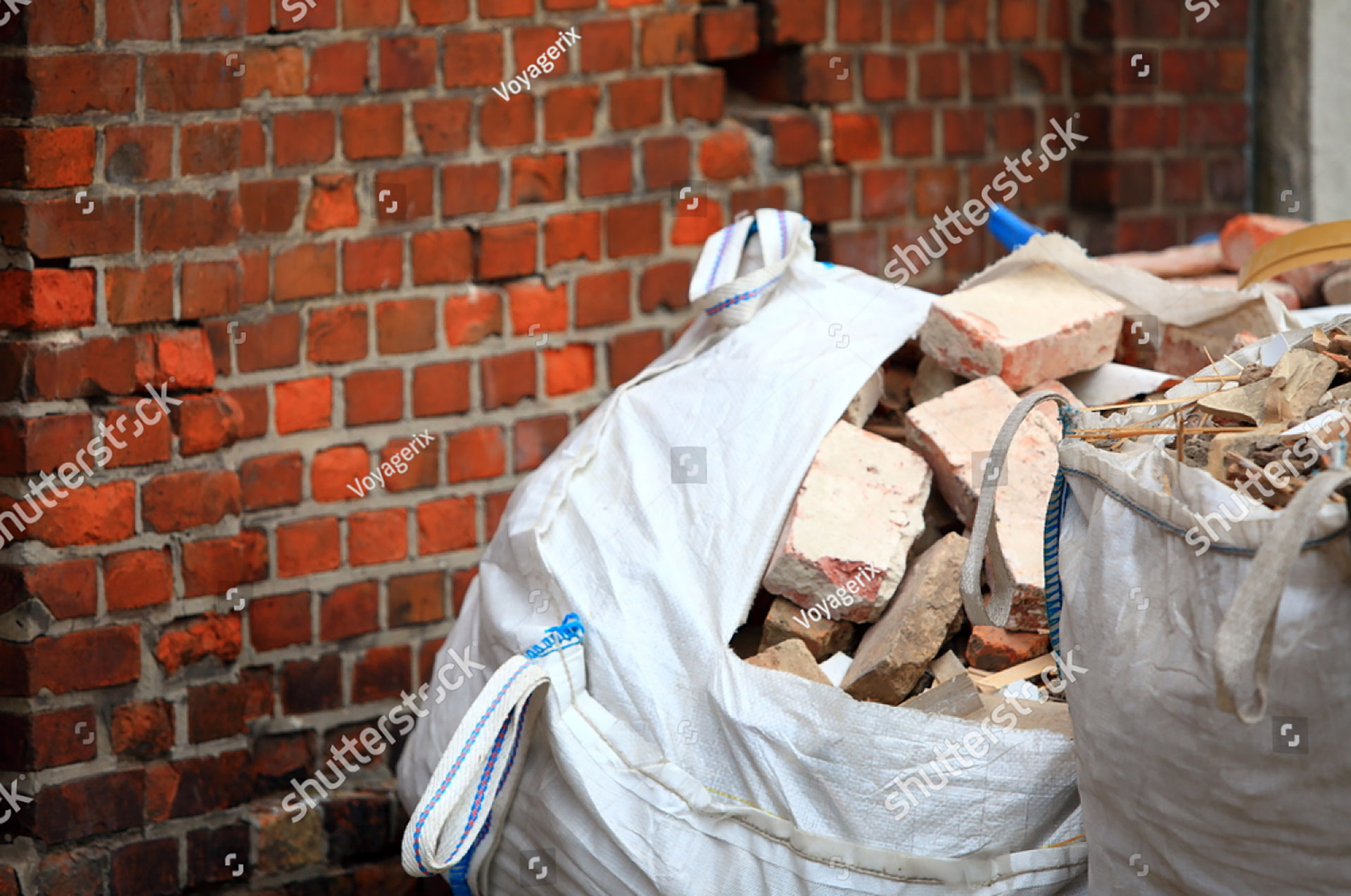 construction-waste-debris-bags-garbage-bricks